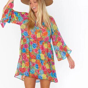 Show Me Your Mumu Viola Mini Dress Bright Floral